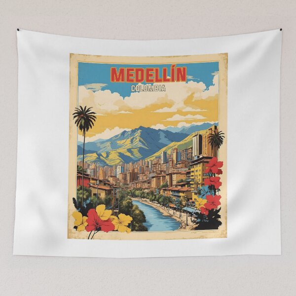 Item preview, Medellin Colombia Retro Vintage Poster Tourism  designed and sold by TravelersGems.