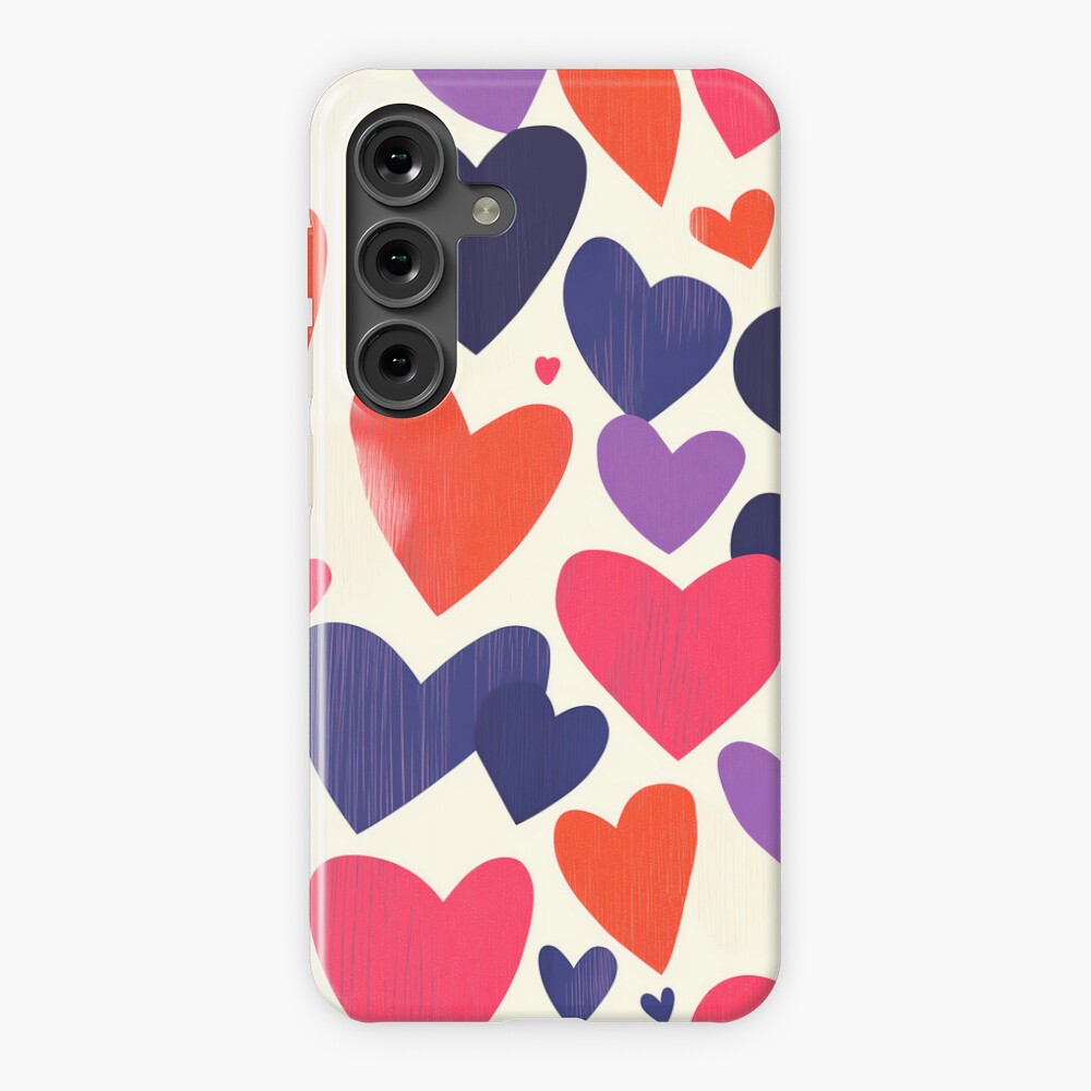 Rugged Hearts in Pink, Purple, and Orange