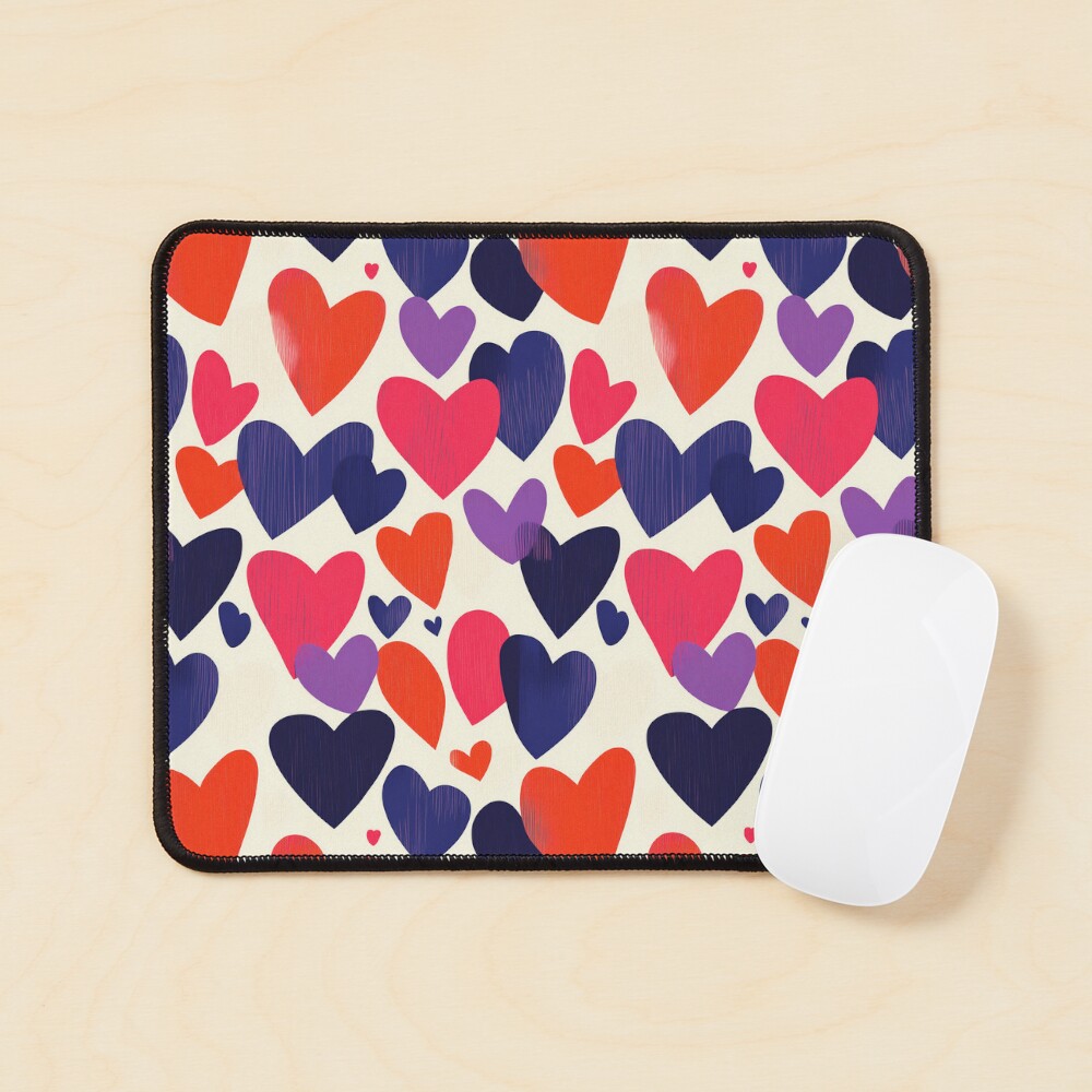 Rugged Hearts in Pink, Purple, and Orange