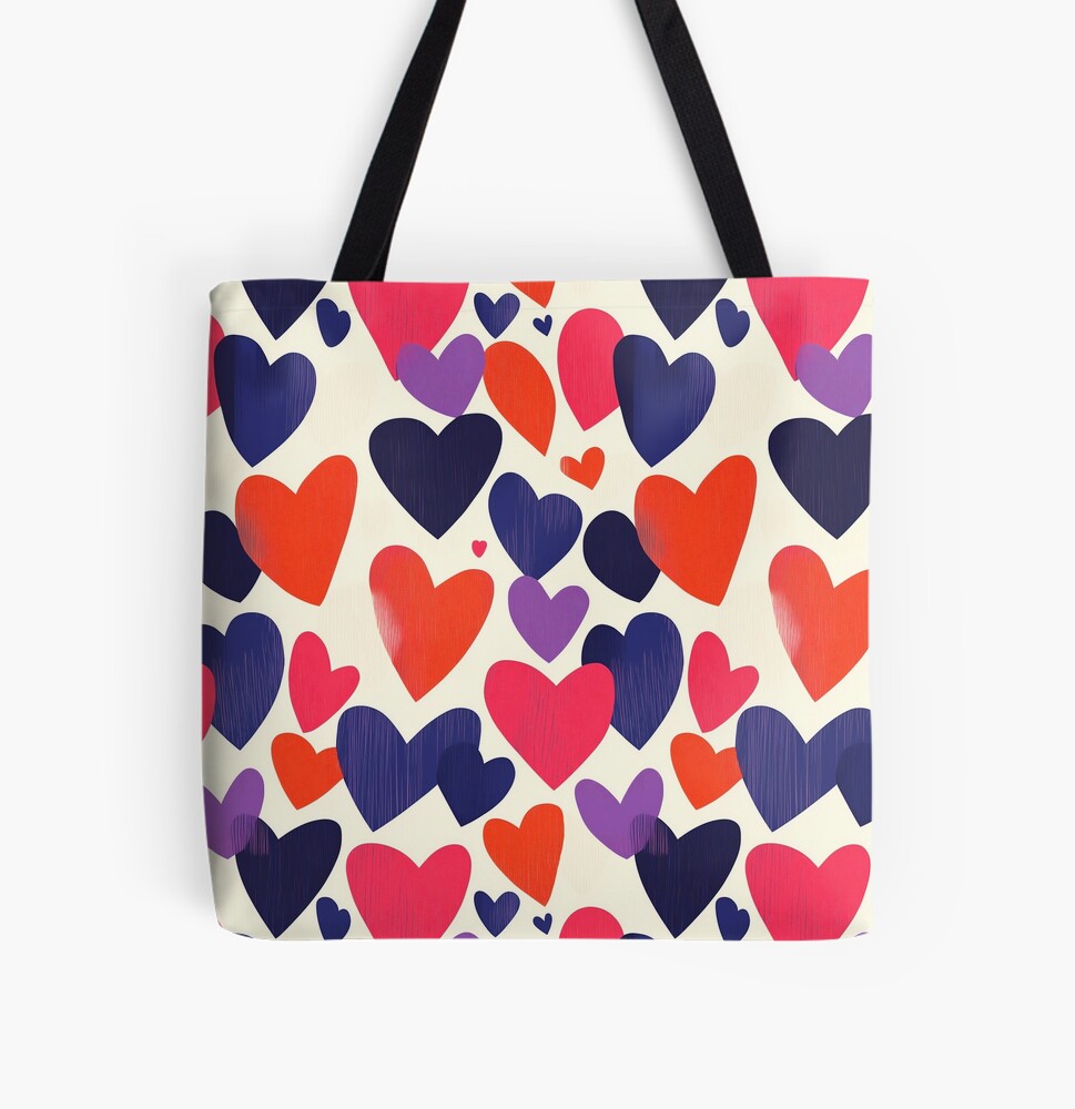 Rugged Hearts in Pink, Purple, and Orange