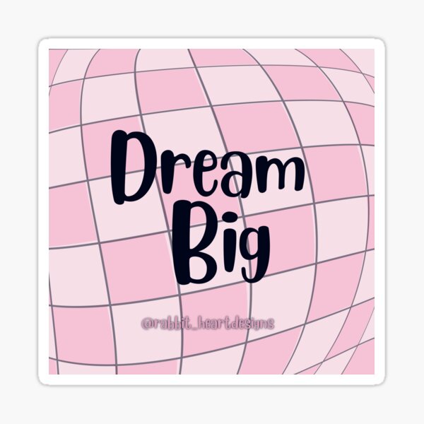 Item preview, Dream Big Pink Checkered designed and sold by RabbitHeartArt.