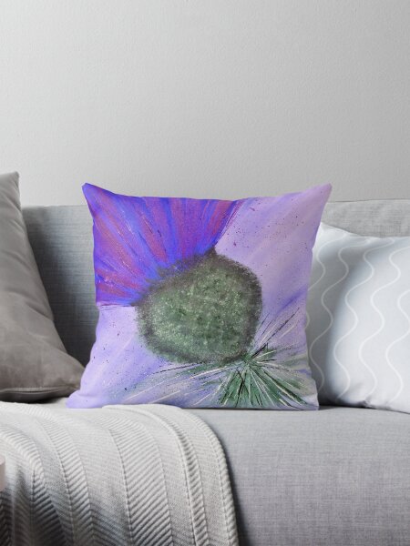 Item preview, Purple abstract thistle design designed and sold by Amazingraceart.