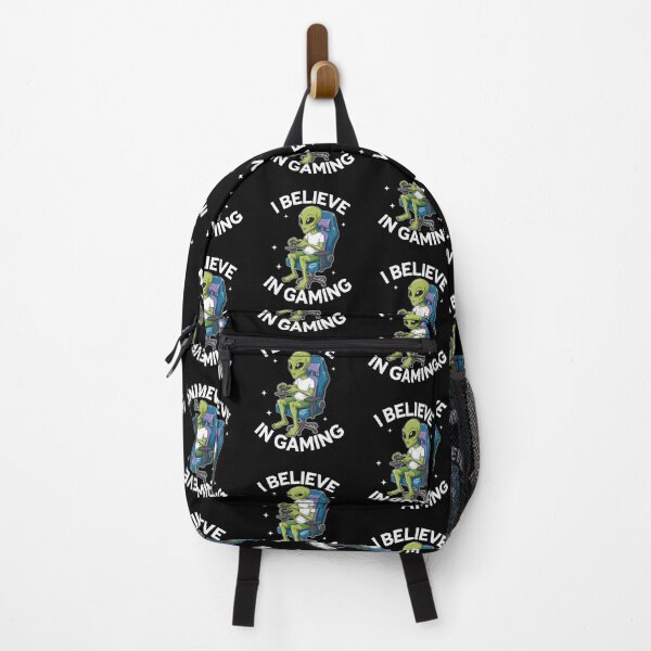 Item preview, Alien Gamer Playing in Chair I Believe in Gaming designed and sold by Hananiah Merch.