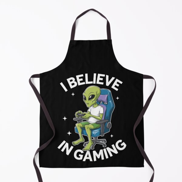 Item preview, Alien Gamer Playing in Chair I Believe in Gaming designed and sold by Hananiah Merch.