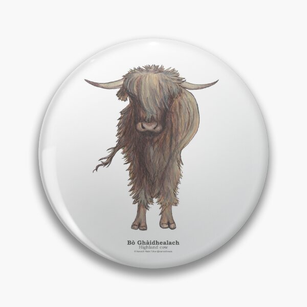 Item preview, Highland cow Bò Ghàidhealach in Scottish Gaelic designed and sold by Mamaidh Made.
