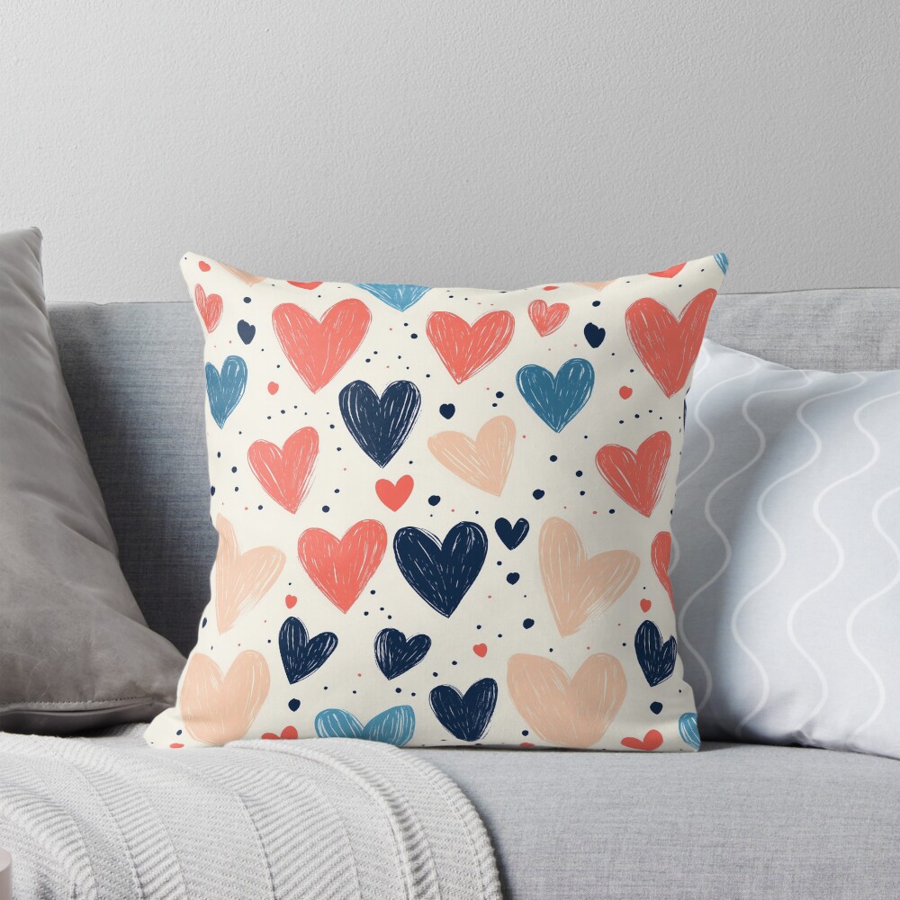 Cute Hand-Drawn Hearts Doodles