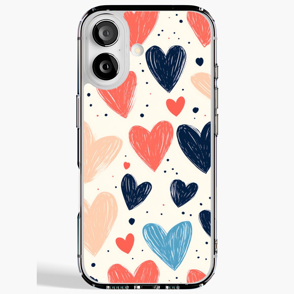 Cute Drawn Hearts Doodles Case