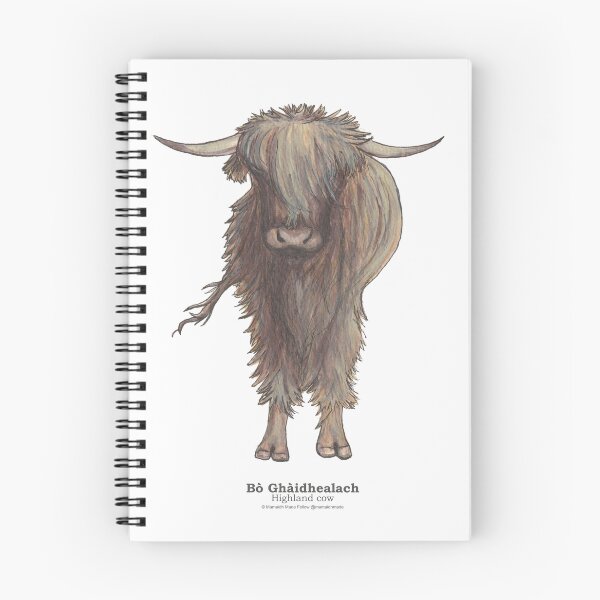 Item preview, Highland cow Bò Ghàidhealach in Scottish Gaelic designed and sold by Mamaidh Made.