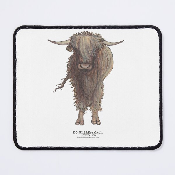 Item preview, Highland cow Bò Ghàidhealach in Scottish Gaelic designed and sold by Mamaidh Made.