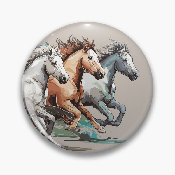 Item preview, "Wild Alaskan Horses" Watercolor – A Stunning Display of Nature's Freedom designed and sold by paulo silveira.