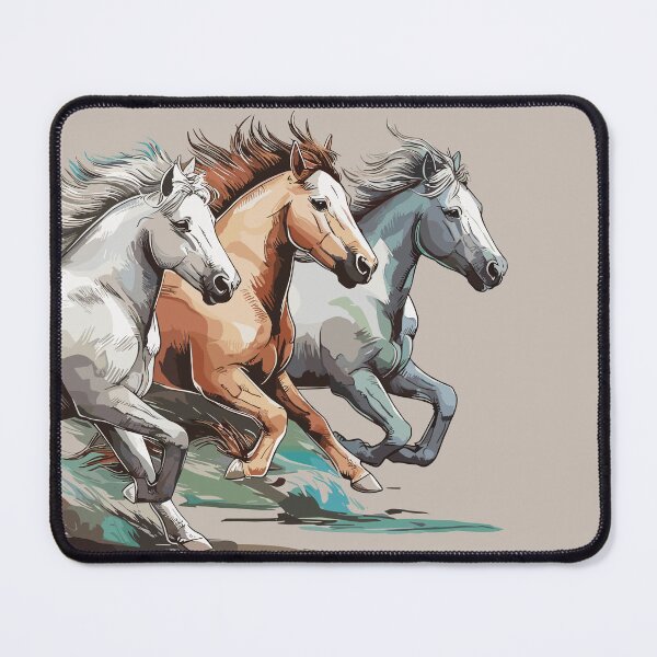 Item preview, "Wild Alaskan Horses" Watercolor – A Stunning Display of Nature's Freedom designed and sold by paulo silveira.