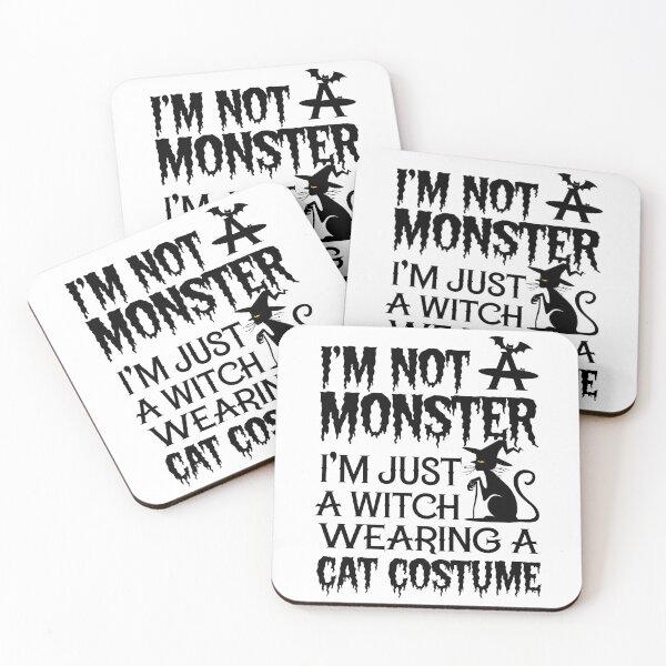 Item preview, I’m Not A Monster Witch in Cat Costume Halloween Fun designed and sold by Quirky Shirts.