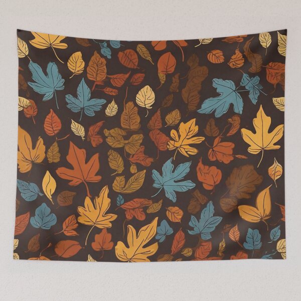 Item preview, Vintage Autumn Leaves - dark background designed and sold by juliewab.