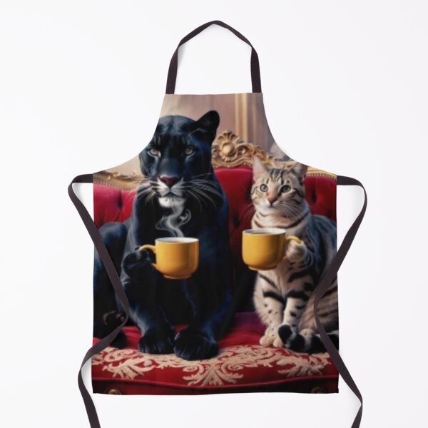 Item preview, The cat kingdom; a black panther and a domestic cat. designed and sold by NtoikeShop123.
