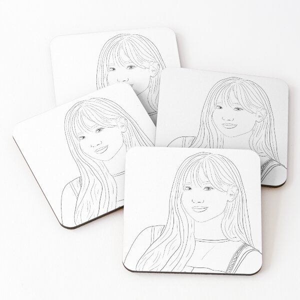 Item preview, Aisha / Heo yoorim (Everglow) K-pop artist outline art designed and sold by Eclectic-aww.
