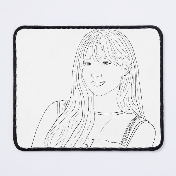 Item preview, Aisha / Heo yoorim (Everglow) K-pop artist outline art designed and sold by Eclectic-aww.