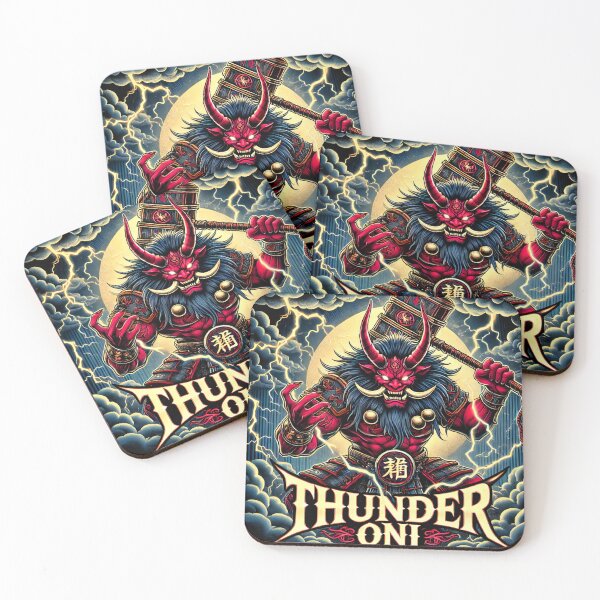 Item preview, Thunder Oni Mighty Demon Wielding Thunder Hammer designed and sold by Pattamo1.