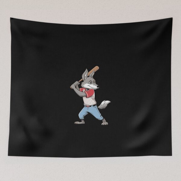 Item preview, Baseball Wolf Mascot Cartoon Illustration – Sporty and Fierce designed and sold by love3617.