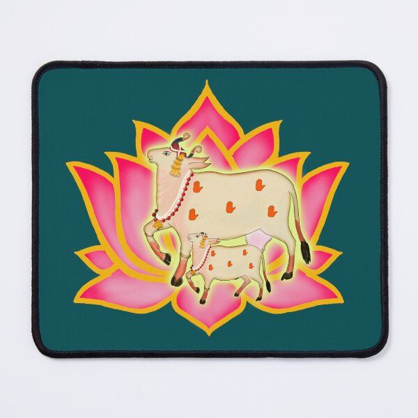 Item preview, Pichwai Art/Painting - Cow and Calf/Mother and Child/ House Warming/Indian Marriage/Wedding  designed and sold by ShreecreatE.