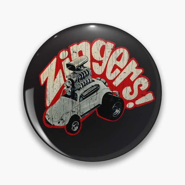 Item preview, Vintage 1971 Zingers wild hot rod kits - aged, worn, distressed print. designed and sold by retropetrol.