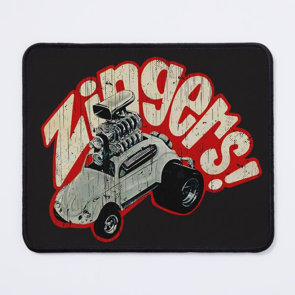 Item preview, Vintage 1971 Zingers wild hot rod kits - aged, worn, distressed print. designed and sold by retropetrol.