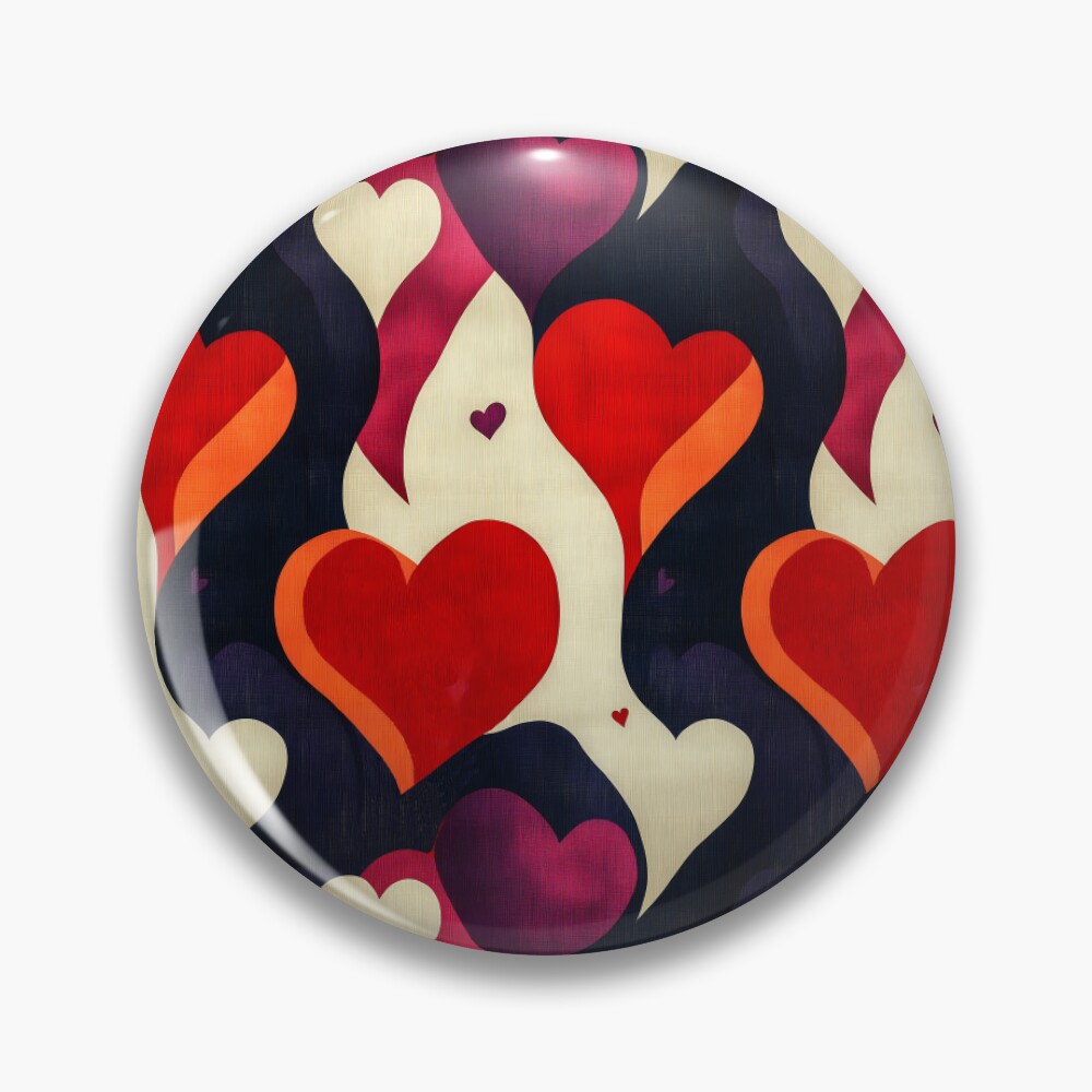 Pin Retro vintage lovely hearts background