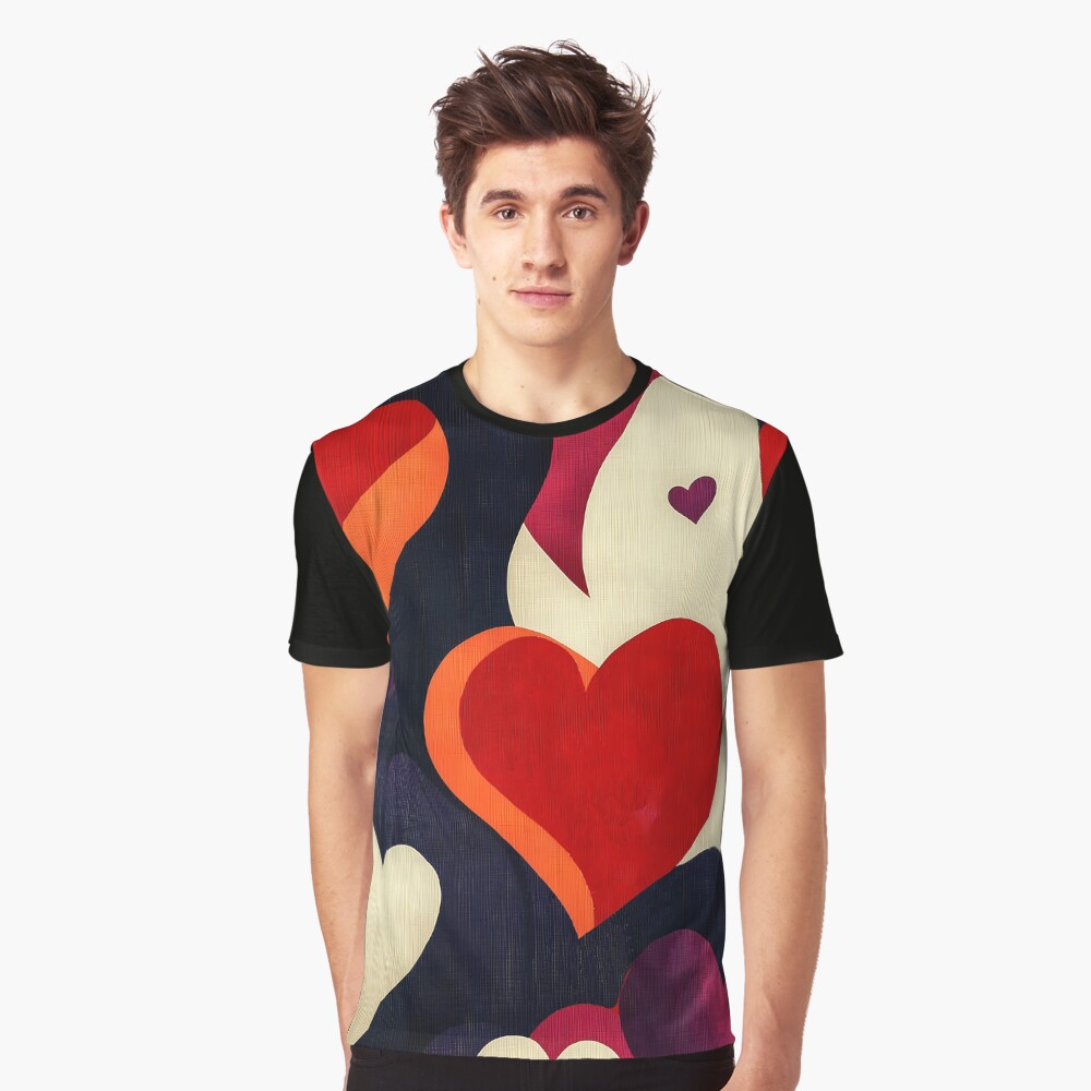 Retro Vintage Hearts Tee