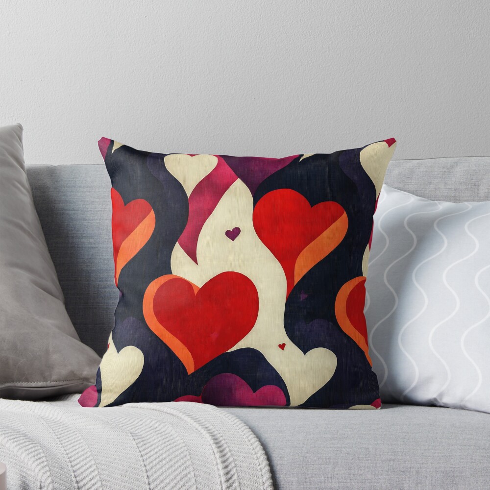 Retro Hearts Background