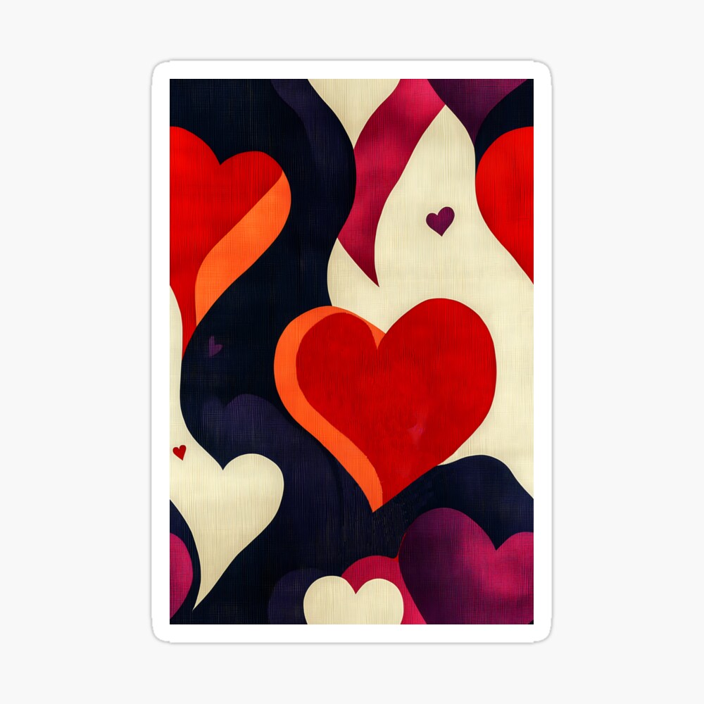 Retro Vintage Lovely Hearts Background