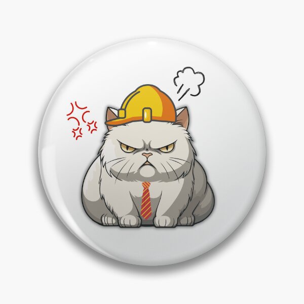 Item preview, Angry cat , employee comes to work let designed and sold by ZapStickers.