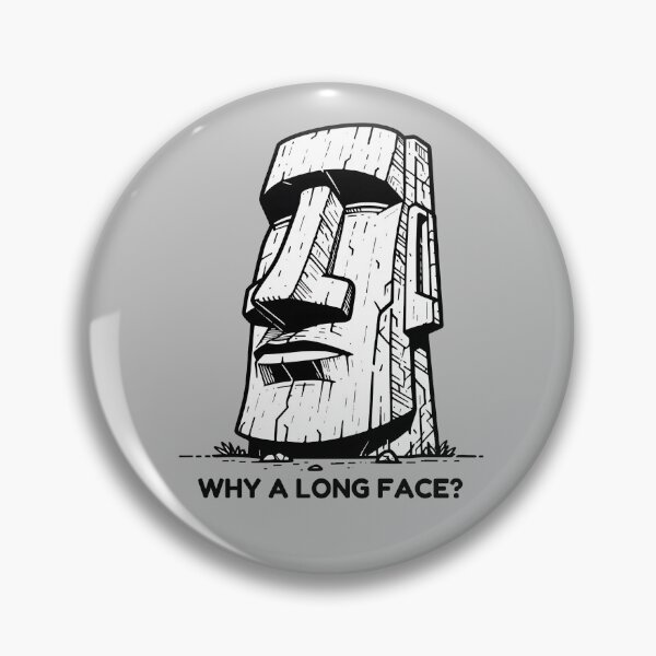 Item preview, Funny Graphic Moai Statue Why a Long Face for Men and Women designed and sold by masterdeer.