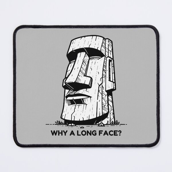 Item preview, Funny Graphic Moai Statue Why a Long Face for Men and Women designed and sold by masterdeer.