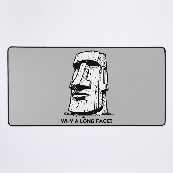 Item preview, Funny Graphic Moai Statue Why a Long Face for Men and Women designed and sold by masterdeer.