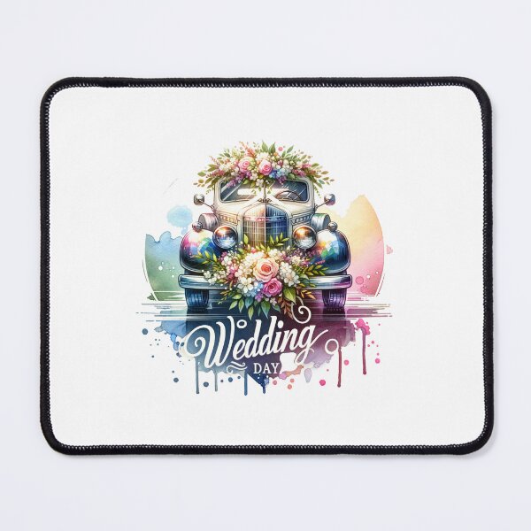 Item preview, "Wedding Day" Classic Car – Retro Floral Design for Weddings & Special Occasions designed and sold by artedigital99.