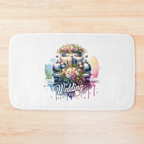 Item preview, "Wedding Day" Classic Car – Retro Floral Design for Weddings & Special Occasions designed and sold by artedigital99.