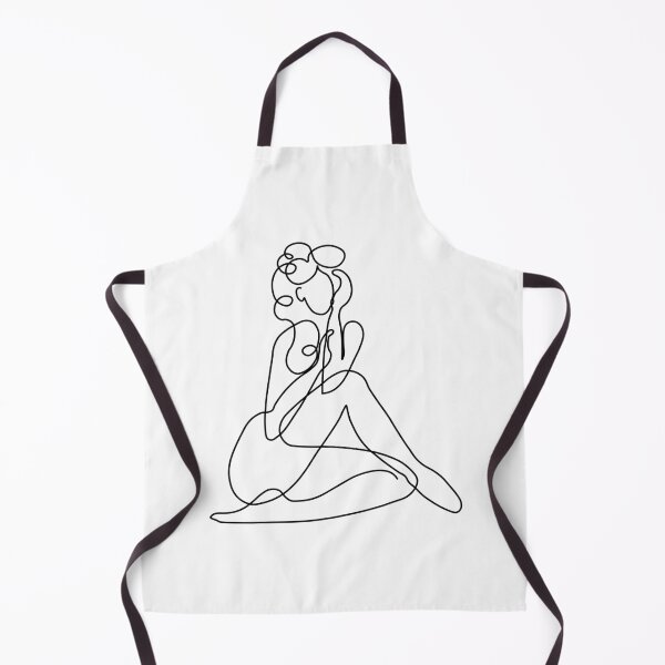 Item preview, outline black and white illustration of woman body, t shirt, sticker, One line drawing, banner, fashion, beauty salon poster designed and sold by JSWDESIGNS.