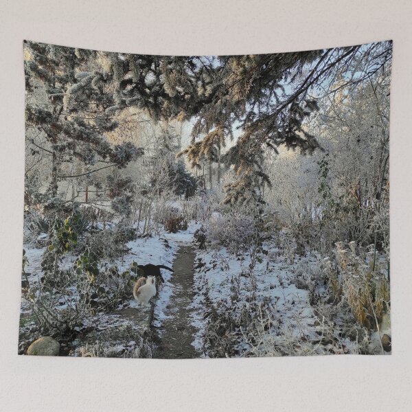 Item preview, Winter in the garden with cats designed and sold by Gourmetkater.