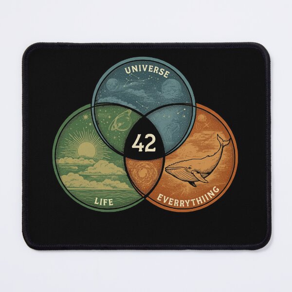 Item preview, Venn-Diagramm Leben, Universum und alles Poster designed and sold by studiopekepeke.