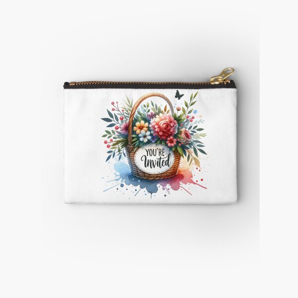 Item preview, "You're Invited" Floral Basket – Elegant Invitation Design for Weddings and Events designed and sold by artedigital99.