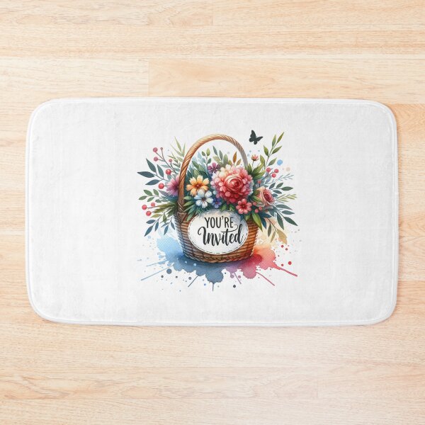 Item preview, "You're Invited" Floral Basket – Elegant Invitation Design for Weddings and Events designed and sold by artedigital99.