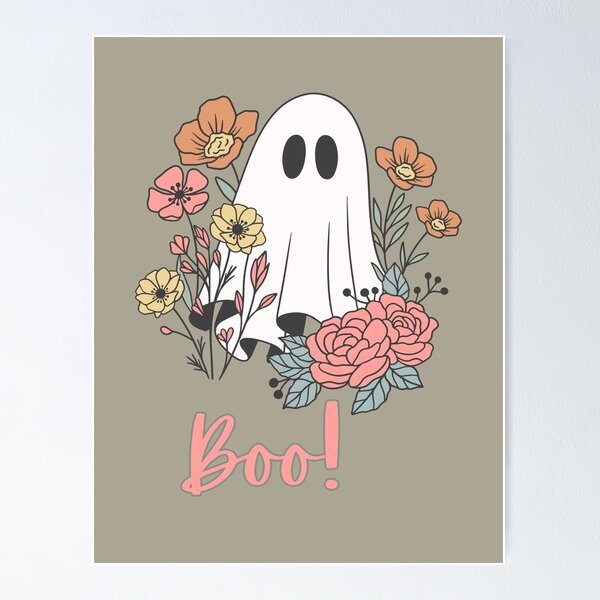 Item preview, Floral Ghost - Boo! designed and sold by HomeFreewithMe.