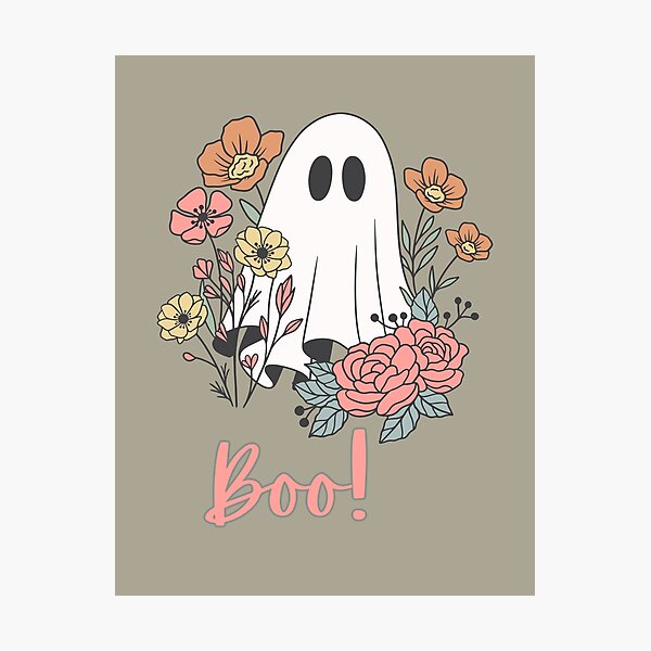 Item preview, Floral Ghost - Boo! designed and sold by HomeFreewithMe.