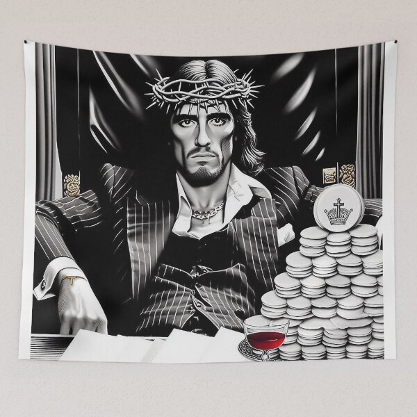 Item preview, Black-and-White-Scarface Jesus III designed and sold by jay-cack.