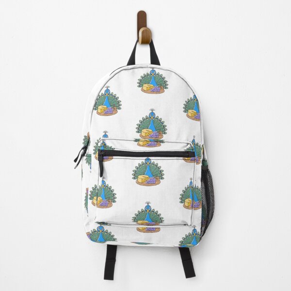 Item preview, Cute peacock with a cheese platter and grapes designed and sold by rasagamastore.