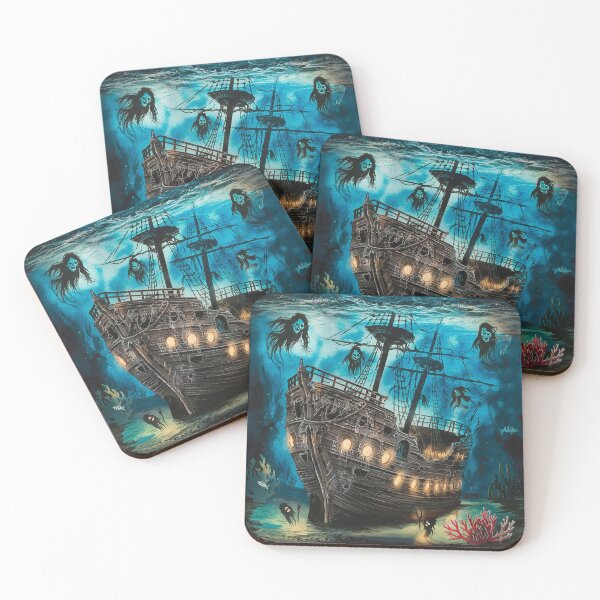 Item preview, Haunted pirate shipwreck vintage designed and sold by MrJapakiya.