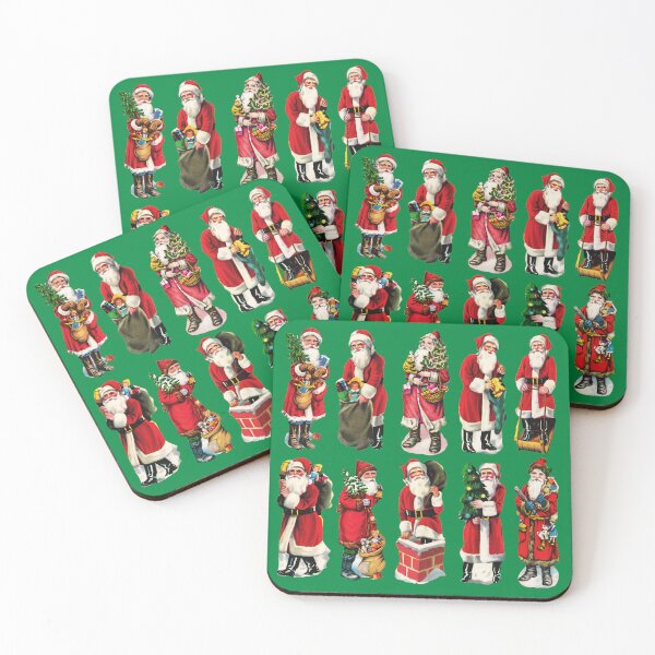 Item preview, Festive Vintage Victorian Christmas Santa Pattern Red Green designed and sold by tanjica.