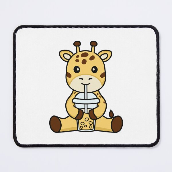 Item preview, Illustration of cute giraffe with a smoothie with a straw designed and sold by rasagamastore.