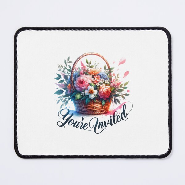 Item preview, "You're Invited" Floral Basket – Elegant Invitation Design for Weddings and Events designed and sold by artedigital99.