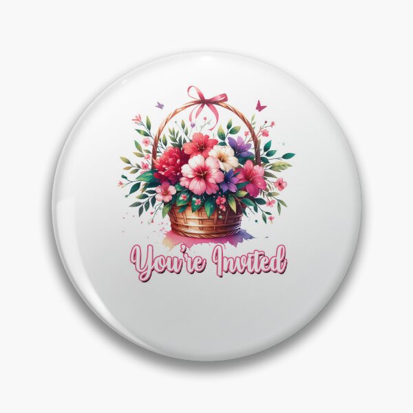 Item preview, "You're Invited" Floral Basket – Elegant Invitation Design for Weddings and Events designed and sold by artedigital99.
