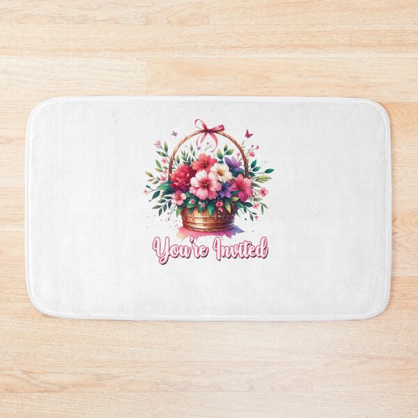Item preview, "You're Invited" Floral Basket – Elegant Invitation Design for Weddings and Events designed and sold by artedigital99.